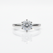 3.0 Ct Round Cut D Color Diamond Option Engagement Ring-Black Diamonds New York
