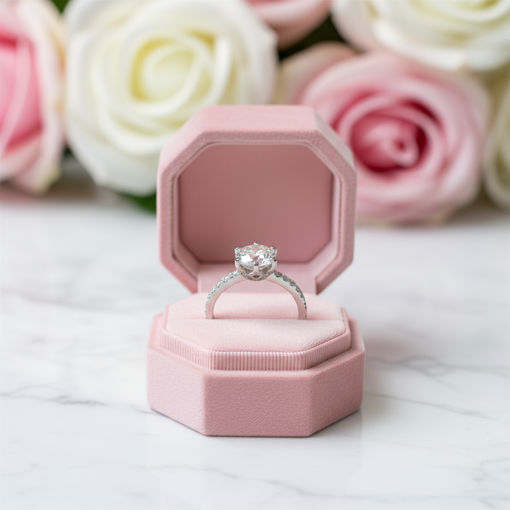 1.0 Ct Round Cut D Color Diamond 6 Prong Engagement Ring-Black Diamonds New York