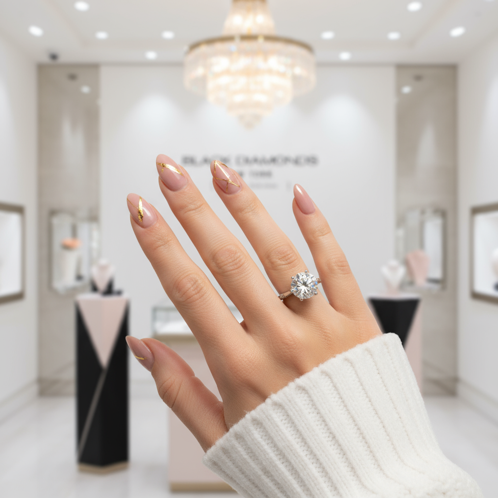 2.0 Ct Round Cut D Color Diamond 6 Prong Engagement Ring-Black Diamonds New York