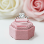 Princess Cut 1.0 Ct Sparkling Diamond Classic 4 Claw Engagement Ring-Black Diamonds New York