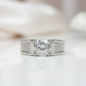 Brilliant Cut Diamond Option Men's Wedding Ring-Black Diamonds New York