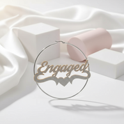 50-100MM Custom Name Hoop Earrings-Black Diamonds New York