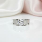 Brilliant Cut Diamond Option Men's Wedding Ring-Black Diamonds New York