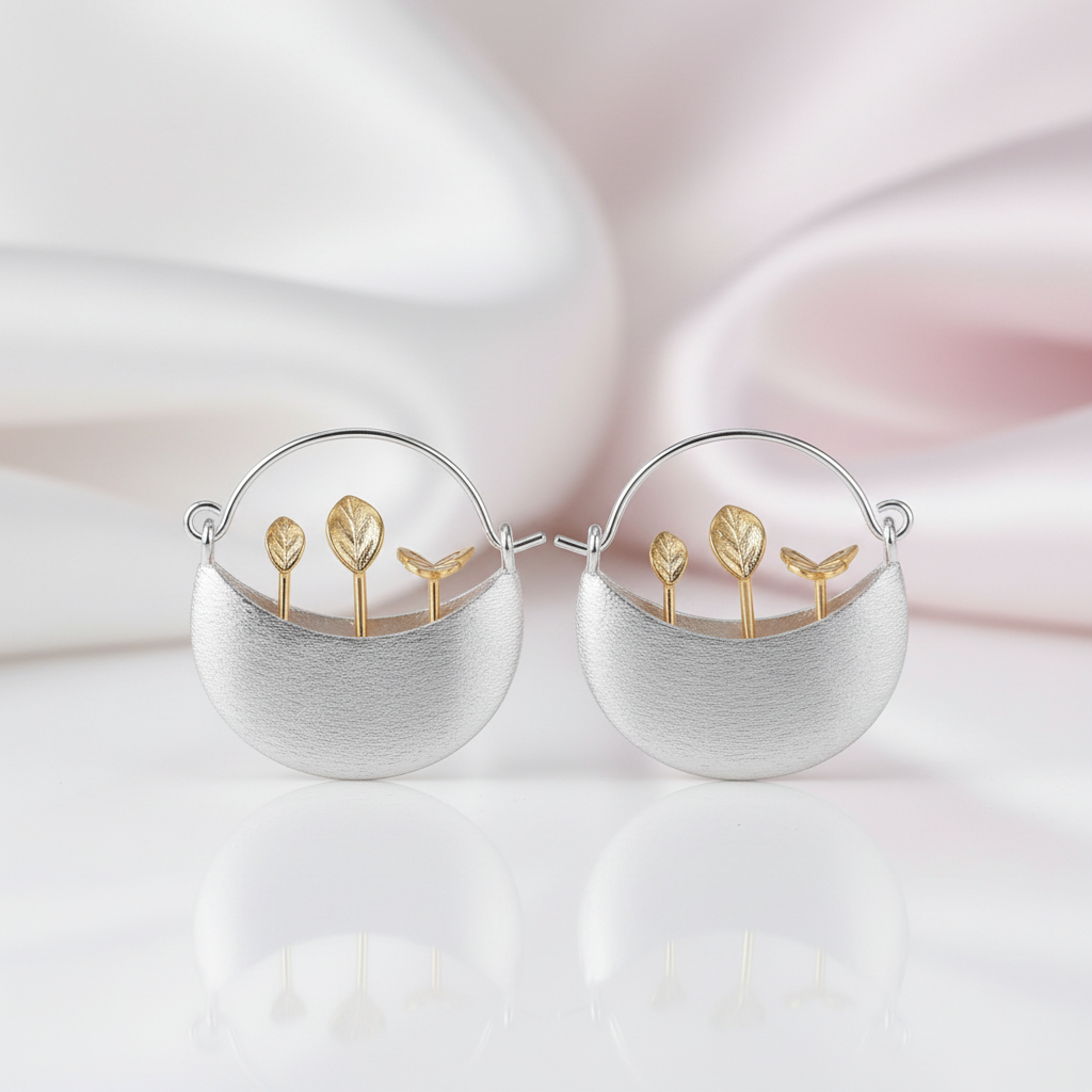 My Little Garden Dangle Earrings-Black Diamonds New York