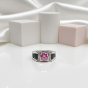 1.0 Ct Pink Diamond Men's Ring-Black Diamonds New York