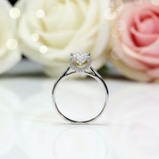 Round Cut D Color Diamond Swallowtail Cow Head Engagement Ring-Black Diamonds New York