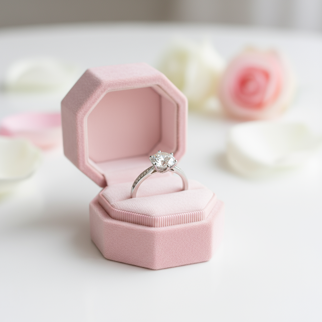 1.0 Ct Round Cut Diamond Engagement Ring-Black Diamonds New York