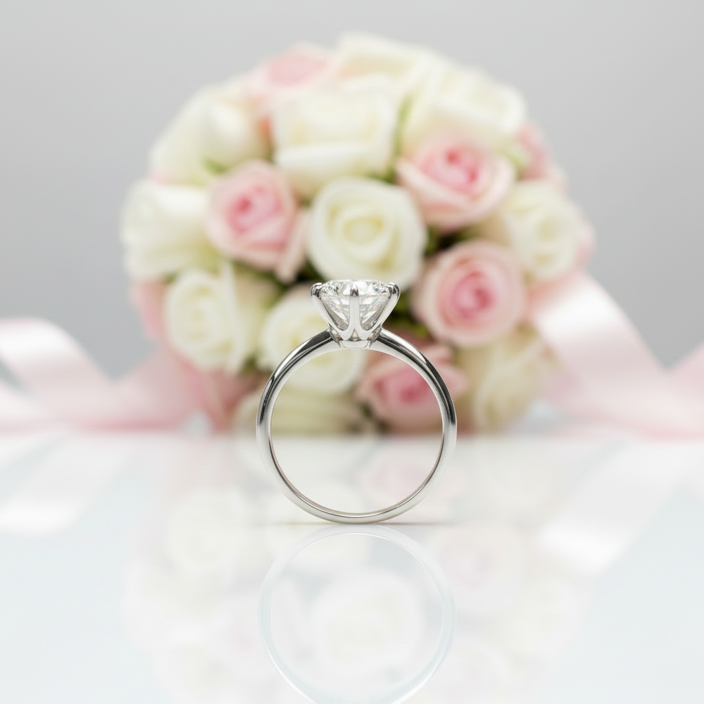 2.0 Ct Round Cut Diamond Option Classic Six Claws Engagement Ring-Black Diamonds New York