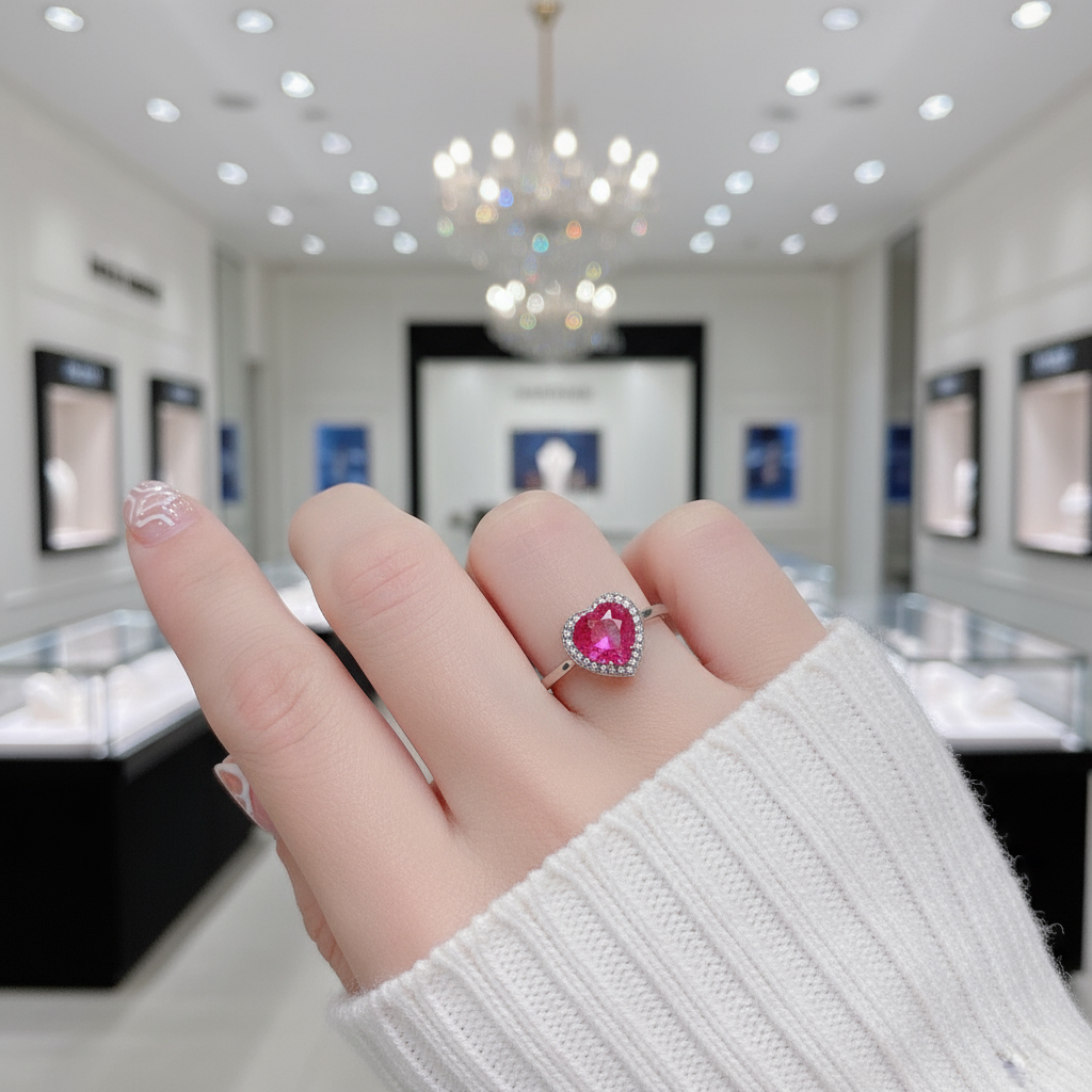 Ruby 925 Sterling Silver Ring-Black Diamonds New York