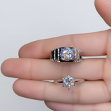 Exquisite Classic Diamond Option Couple Ring