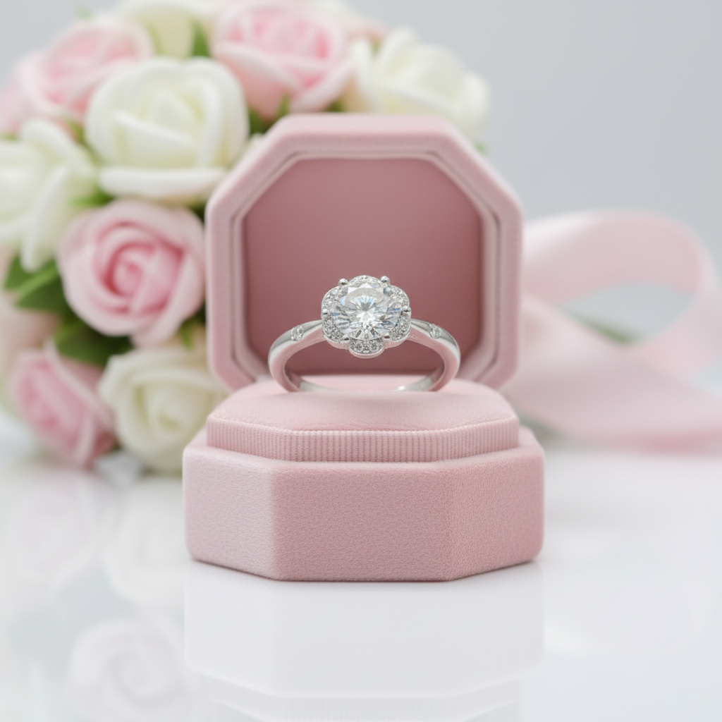 Crackling 1.0 Ct Diamond Option Engagement Ring-Black Diamonds New York
