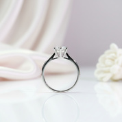 3.0 Ct Round Cut D Color Diamond Option Engagement Ring-Black Diamonds New York
