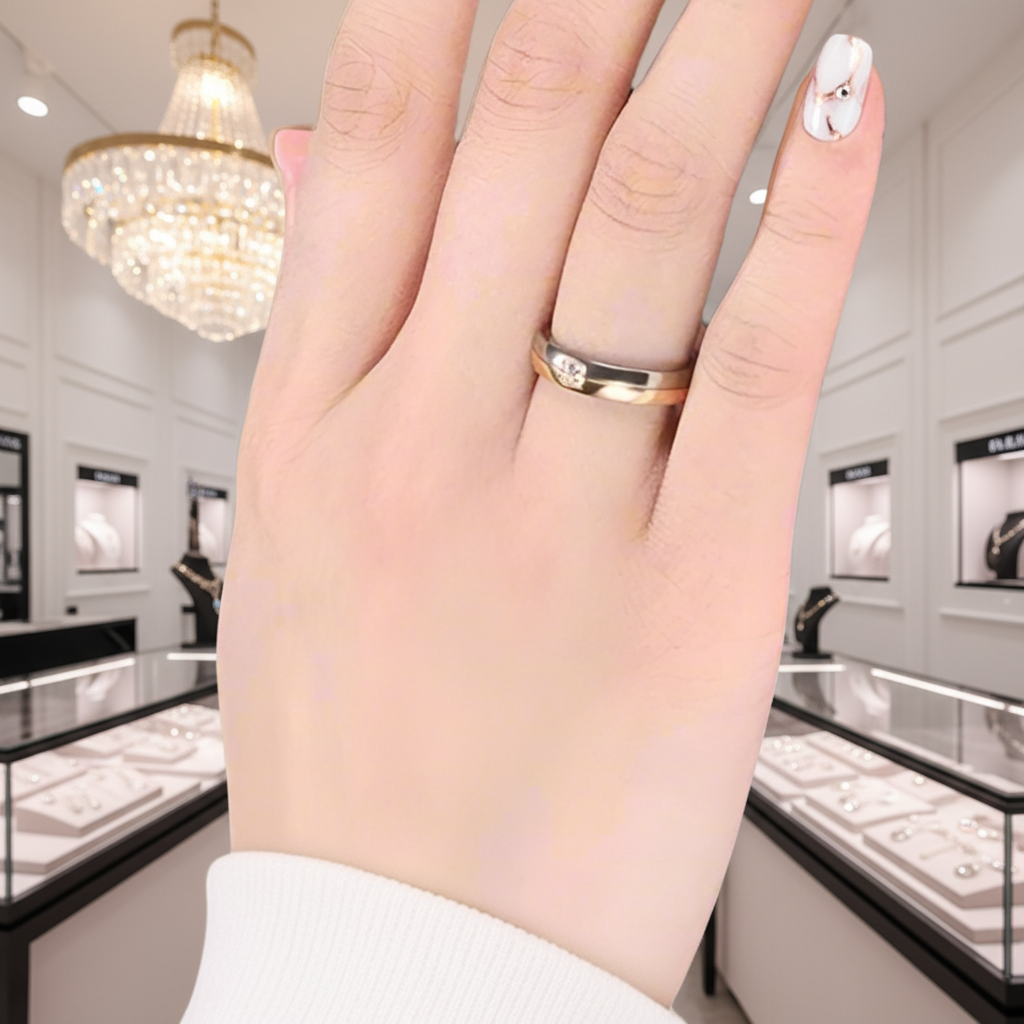 4mm Titanium Wedding Band with Diamond Option-Black Diamonds New York