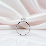 1.0 Ct Round Cut Diamond Option Love Crown Engagement Ring-Black Diamonds New York