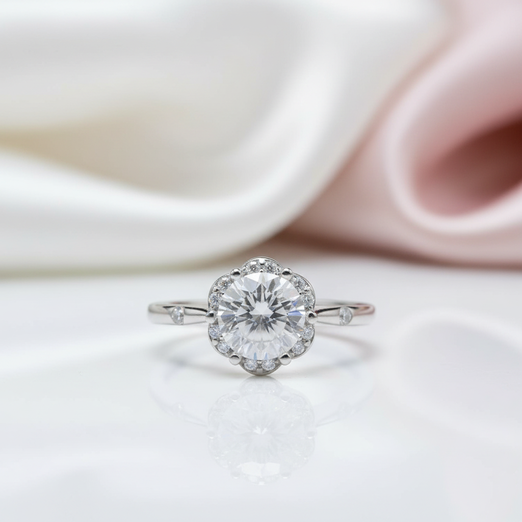 Crackling 1.0 Ct Diamond Option Engagement Ring-Black Diamonds New York