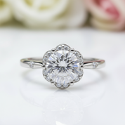 Crackling 1.0 Ct Diamond Engagement Ring-Black Diamonds New York