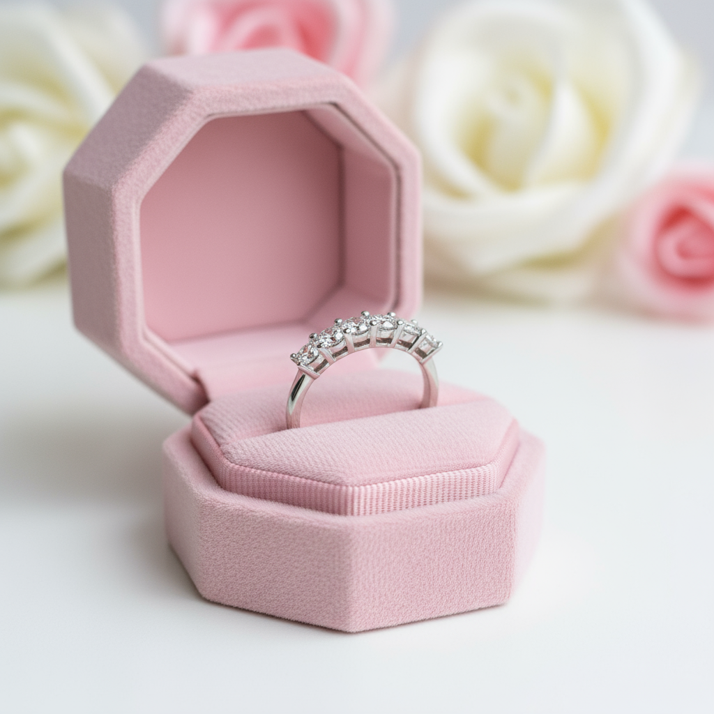 0.7 Ct Round Cut 7 Pieces Diamond Wedding Band-Black Diamonds New York