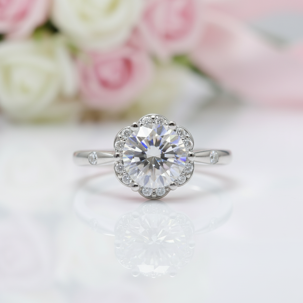 Crackling 1.0 Ct Diamond Option Engagement Ring-Black Diamonds New York