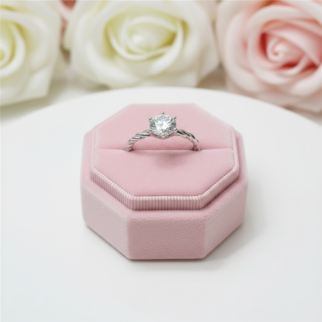 1.0 Ct Round Cut Diamond Creative Rope Shape Engagement Ring-Black Diamonds New York