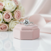 2.0 Ct Round Cut Diamond Twin Blossom Engagement Ring-Black Diamonds New York