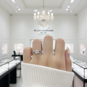 2.0 Ct Round Cut D Color Diamond Engagement Ring-Black Diamonds New York