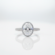 2.0 Ct Excellent Oval Cut Sparkling Diamond Option Engagement Ring-Black Diamonds New York