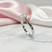 3.0 Ct Round Cut D Color Diamond Option Engagement Ring-Black Diamonds New York