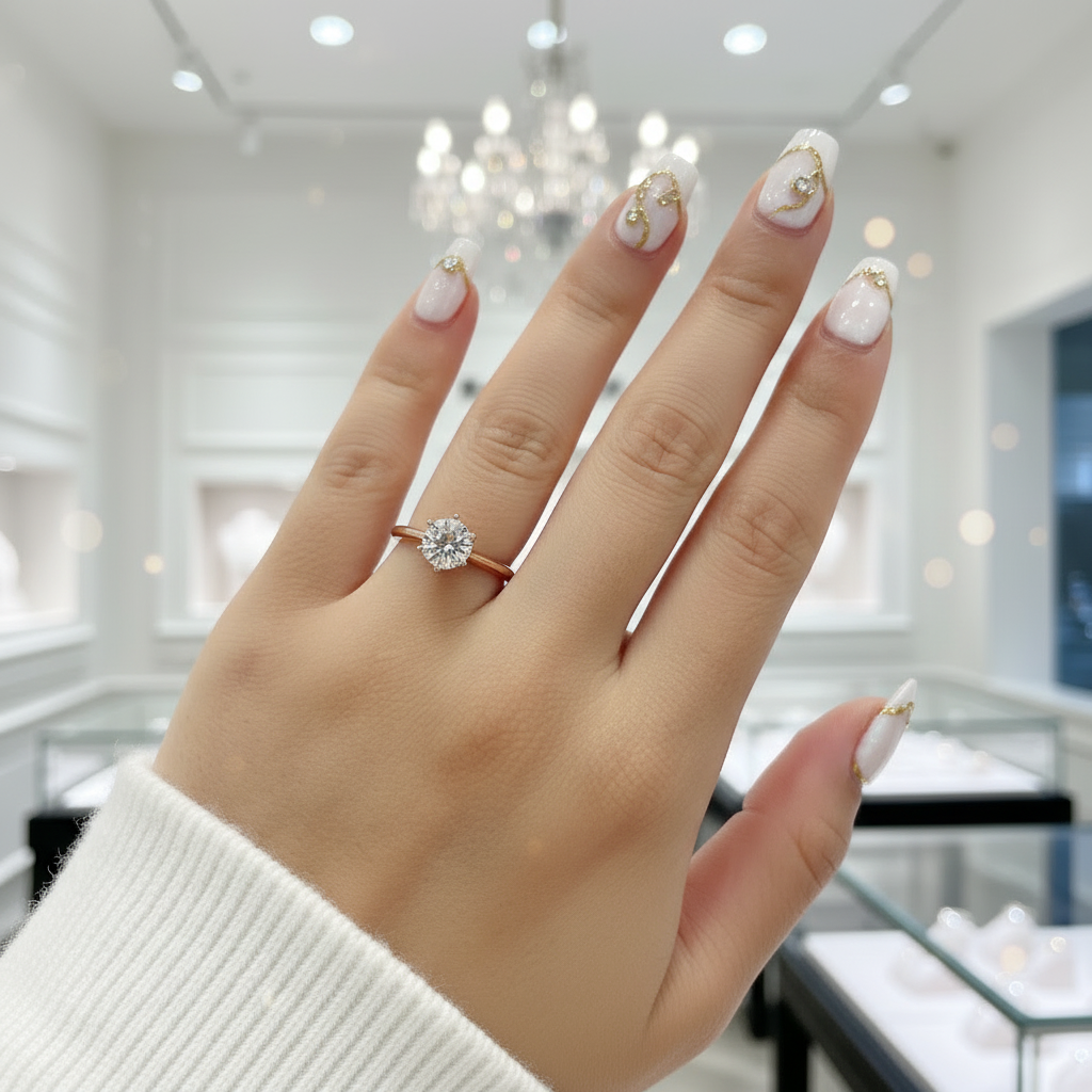 Round Cut 3.0 Ct Diamond Option Engagement Ring-Black Diamonds New York