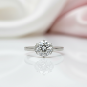 1.0 Ct Round Cut Diamond Option Love Crown Engagement Ring-Black Diamonds New York