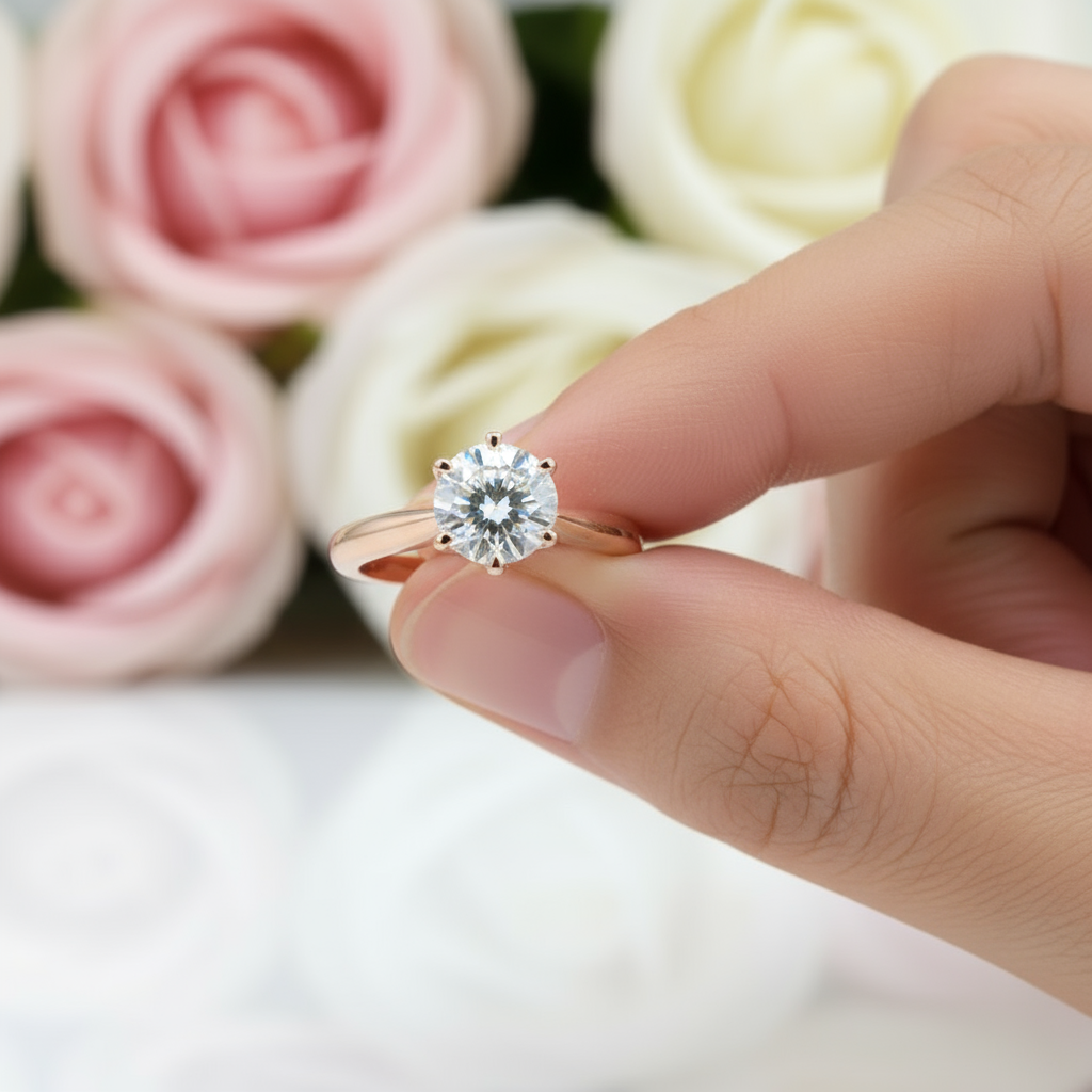 Round Cut 3.0 Ct Diamond Engagement Ring-Black Diamonds New York