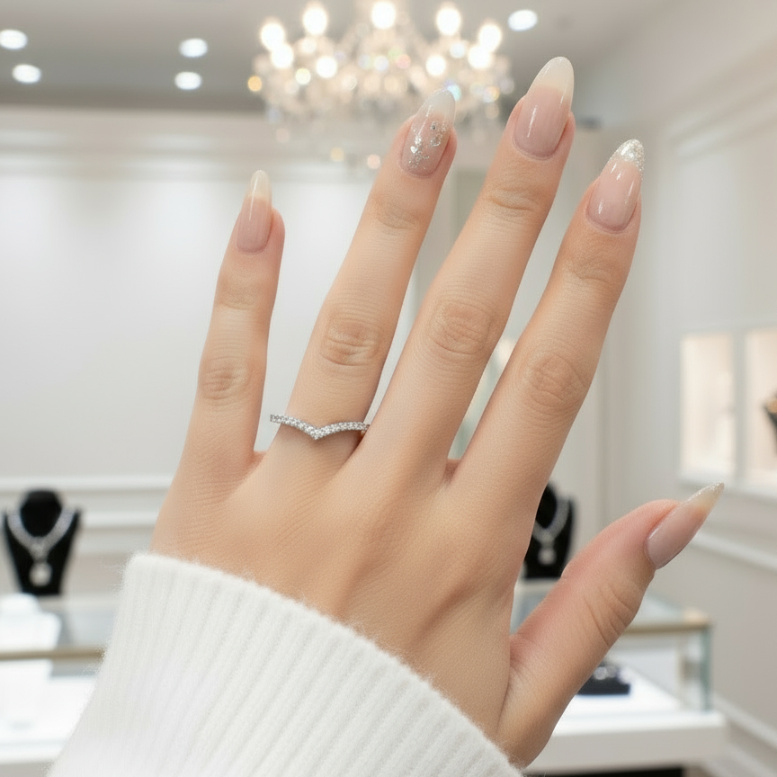 0.2 Ct Diamond Option Cupid's Arrow Ring-Black Diamonds New York