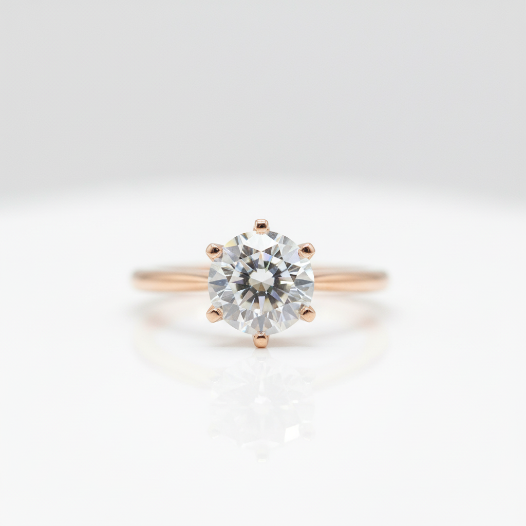 Round Cut 3.0 Ct Diamond Option Engagement Ring-Black Diamonds New York