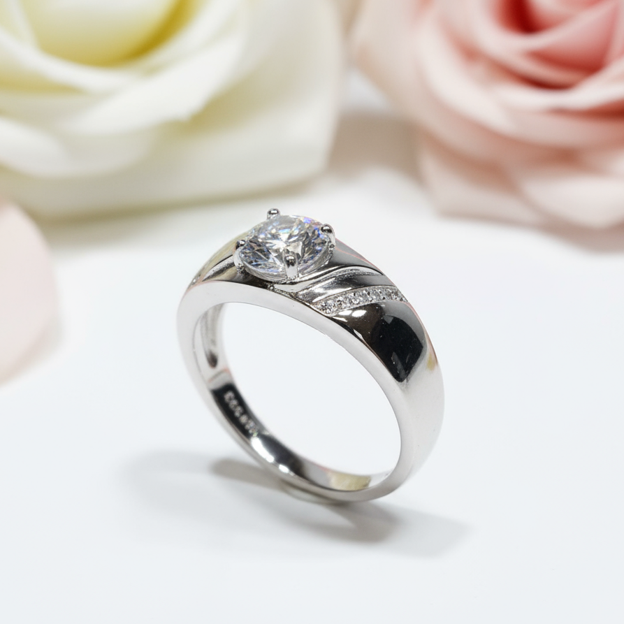 1.0 Ct Round Cut Diamond Men's Ring-Black Diamonds New York