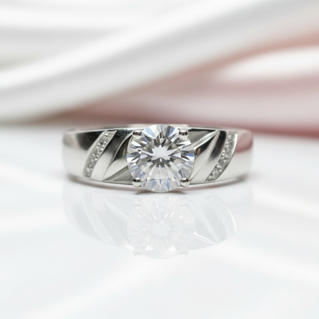 1.0 Ct Round Cut Diamond Men's Ring-Black Diamonds New York