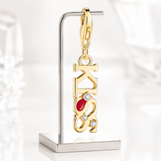 KISS Letter Dangle Charm-Black Diamonds New York