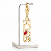 KISS Letter Dangle Charm-Black Diamonds New York