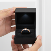 Whiskey Barrel Wood and Guitar Strings Inlay Tungsten Carbide Ring-Black Diamonds New York