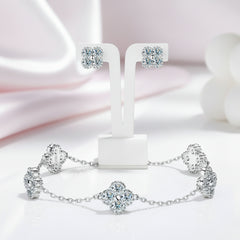 Four Clover Leaf Diamond Option Jewelry Set