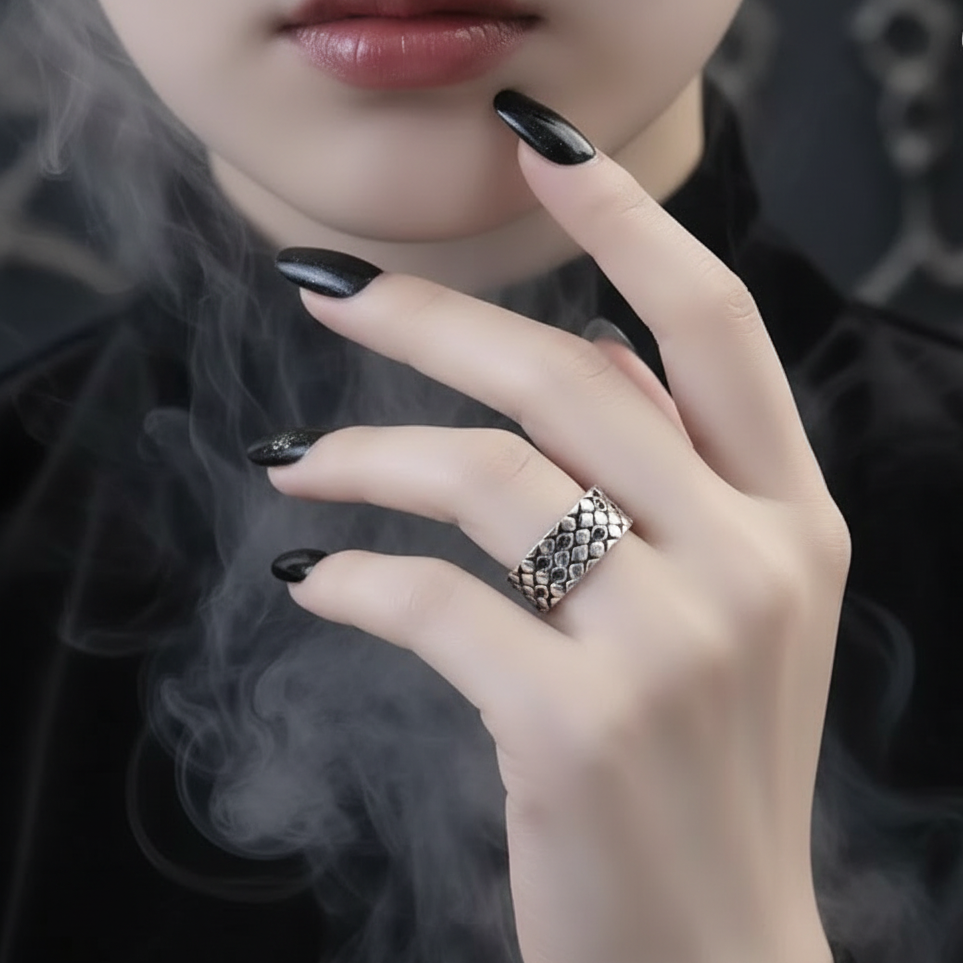 Vintage Style Snake with Diamond Band-Black Diamonds New York