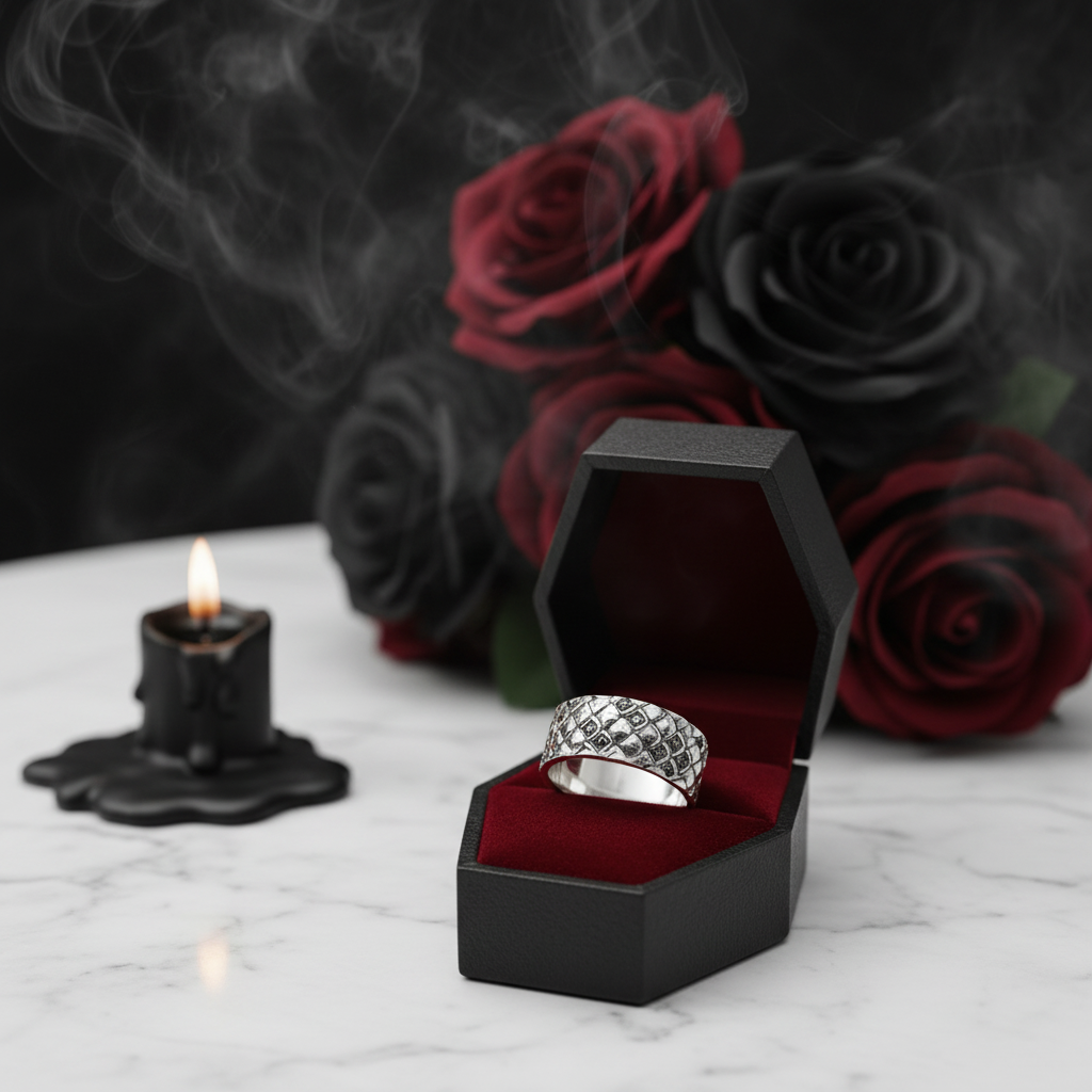 Vintage Style Snake with Diamond Band-Black Diamonds New York