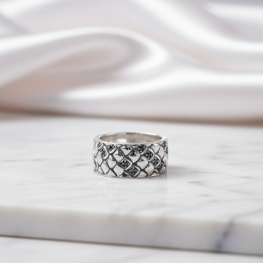 Vintage Option Snake with Diamond Option Band-Black Diamonds New York
