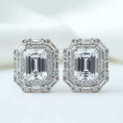 2.0 Ct Emerald Cut Diamond Stud Earrings-Black Diamonds New York