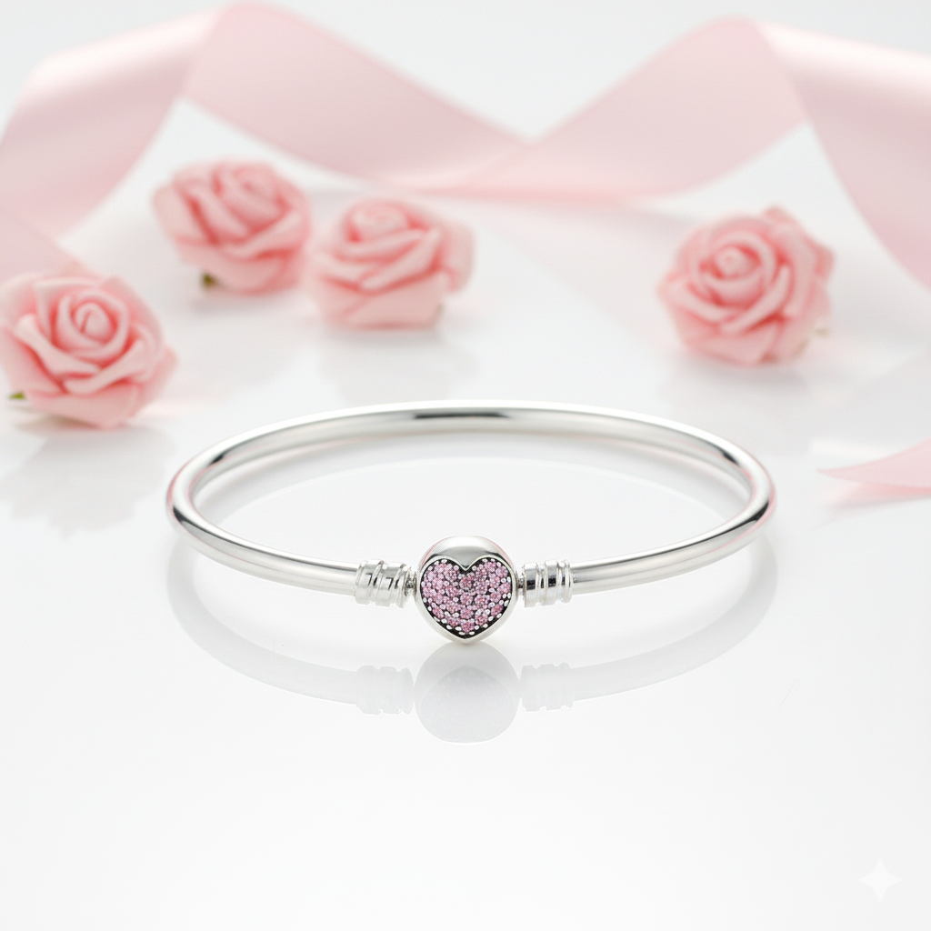 Bead Charm Bangle-Black Diamonds New York