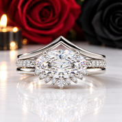 Beautiful In My Eyes- Black Diamond Option Marquise Cut 14K White Gold Gothic Wedding Ring-Black Diamonds New York