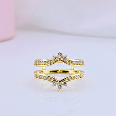 Crown Round Diamond Option Women's Ring Enhancer