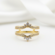 Crown Round Diamond Option Women's Ring Enhancer-Black Diamonds New York