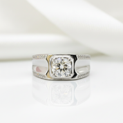 1.0 Ct Round Cut D Color Diamond Option Wedding Band-Black Diamonds New York