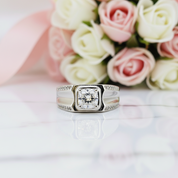 1.0 Ct Round Cut D Color Diamond Option Wedding Band-Black Diamonds New York