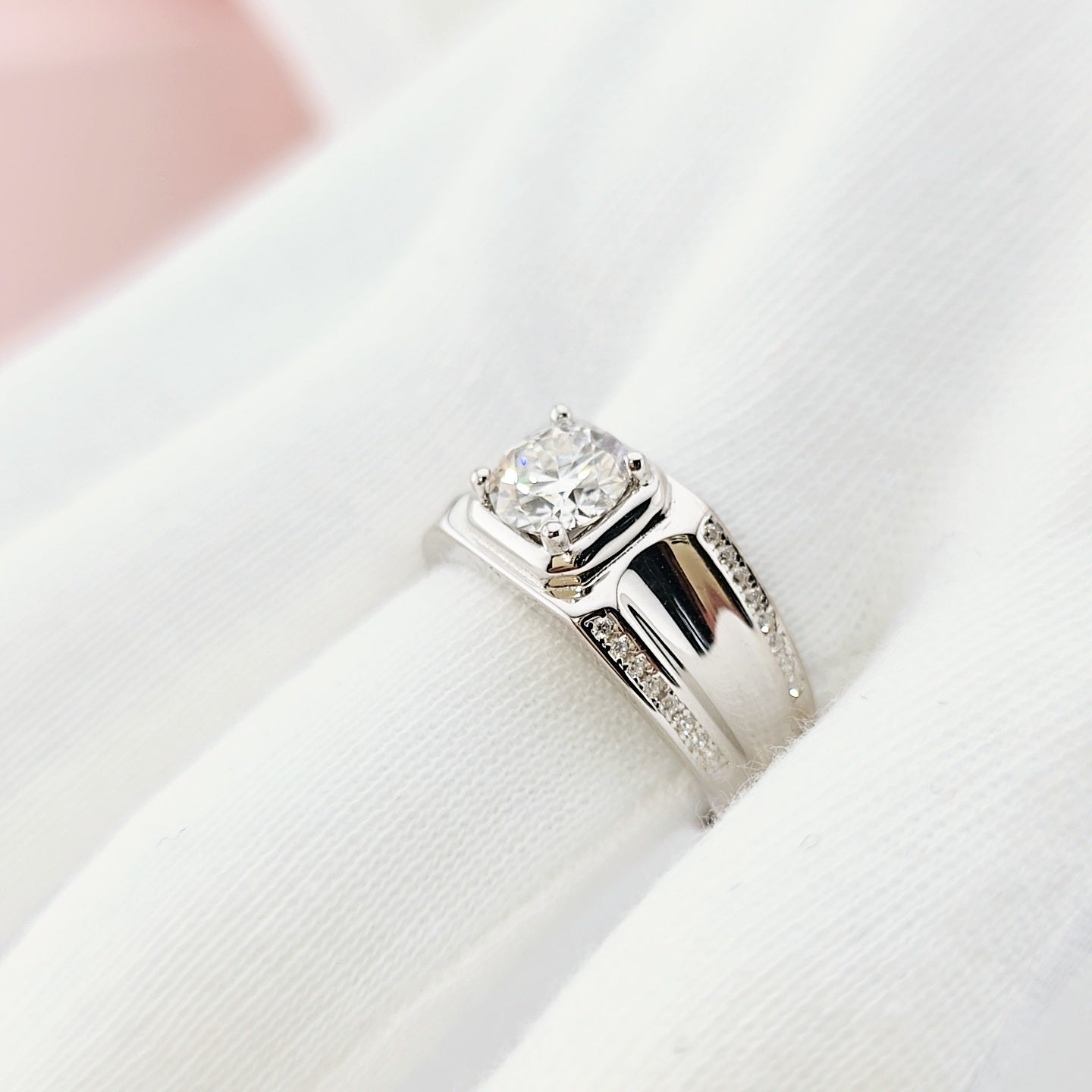 1.0 Ct Round Cut D Color Diamond Option Wedding Band-Black Diamonds New York