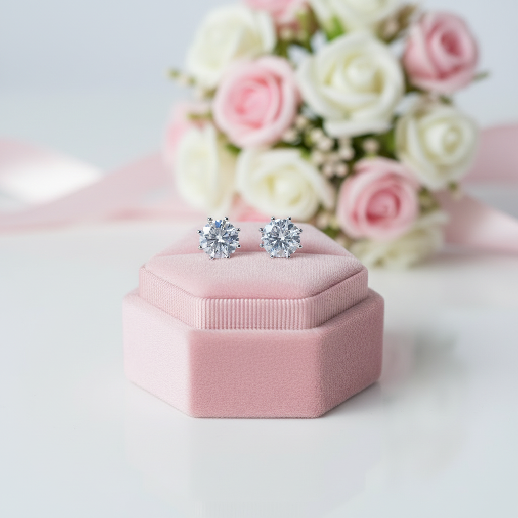 2.0 Ct Round Cut Diamond Option Stud Earrings-Black Diamonds New York